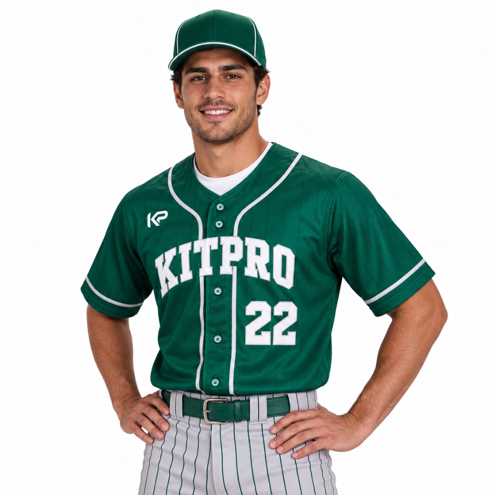 Custom Full Button Baseball Jersey